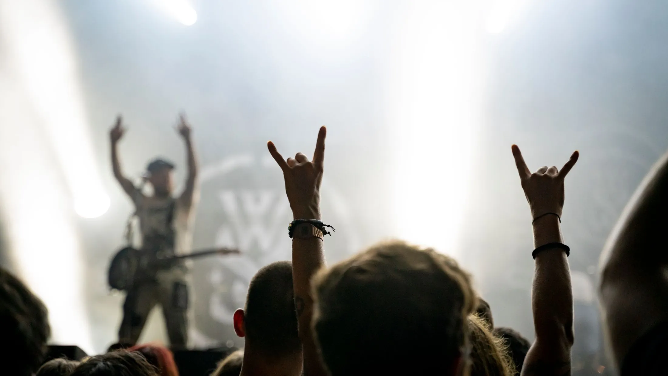 Band performing for a live audience